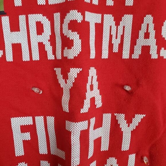 Home Alone Red Christmas Light Up Sweater Small *Does Not Work * - Picture 5 of 8